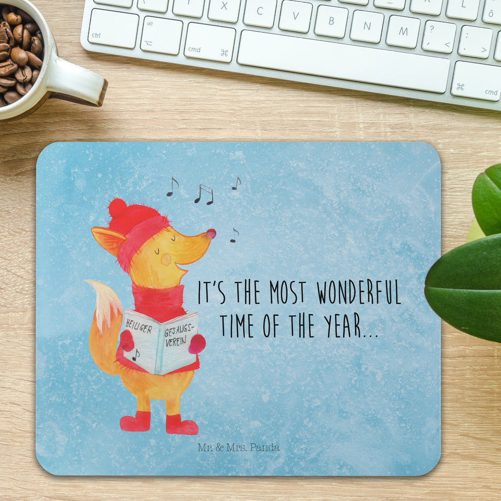 Mauspad Fuchs Sänger Mousepad, Computer zubehör, Büroausstattung, PC Zubehör, Arbeitszimmer, Mauspad, Einzigartiges Mauspad, Designer Mauspad, Winter, Weihnachten, Weihnachtsdeko, Nikolaus, Advent, Heiligabend, Wintermotiv, Fuchs, Füchse, Sänger, Geschenk Sänger, Singen, Weihnachtslieder