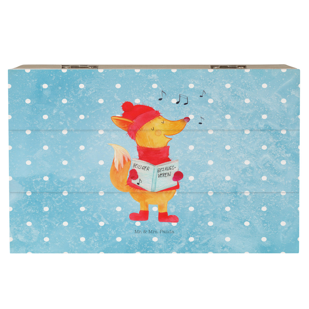 Holzkiste Fuchs Sänger Holzkiste, Kiste, Schatzkiste, Truhe, Schatulle, XXL, Erinnerungsbox, Erinnerungskiste, Dekokiste, Aufbewahrungsbox, Winter, Weihnachten, Weihnachtsdeko, Nikolaus, Advent, Heiligabend, Wintermotiv, Fuchs, Füchse, Sänger, Geschenk Sänger, Singen, Weihnachtslieder