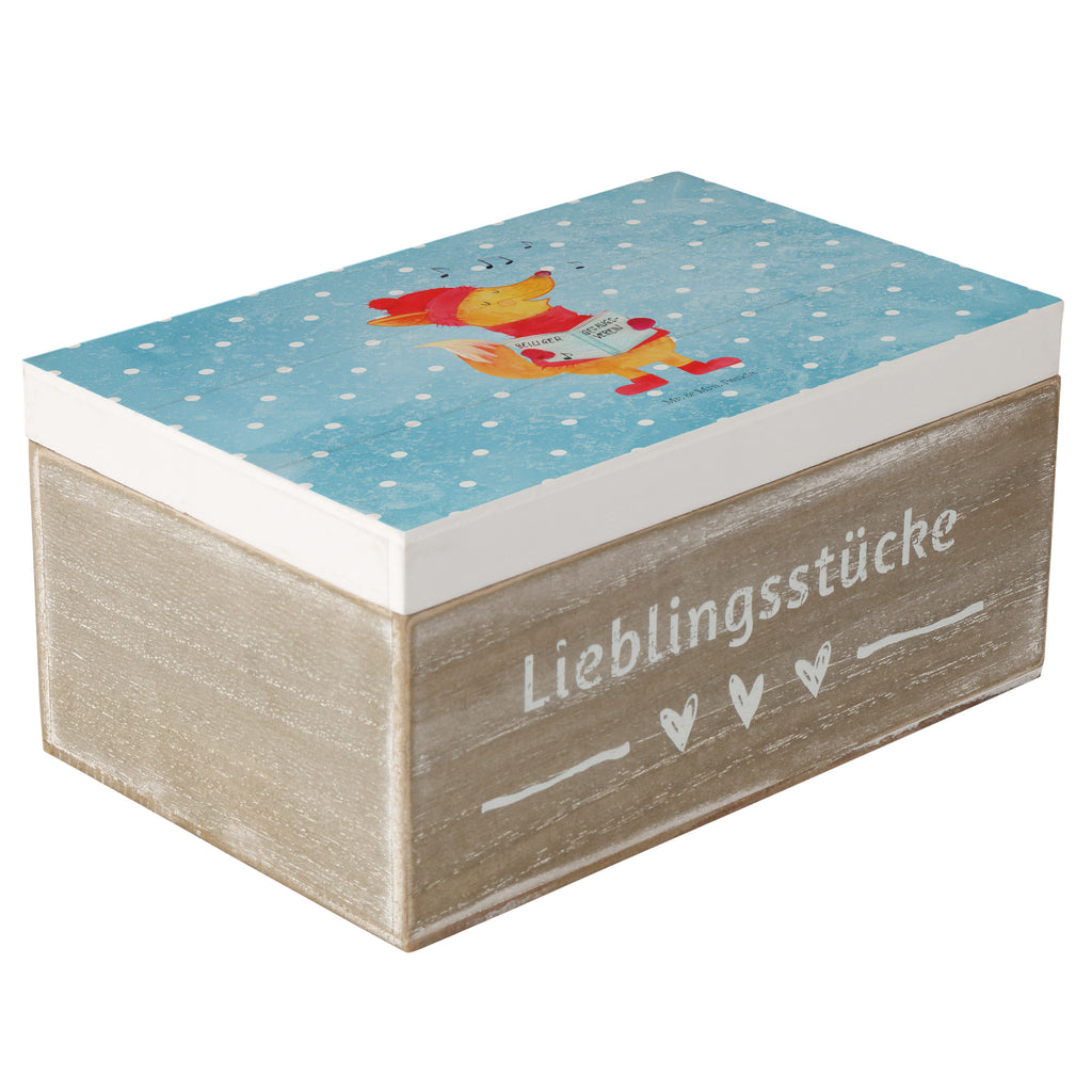 Holzkiste Fuchs Sänger Holzkiste, Kiste, Schatzkiste, Truhe, Schatulle, XXL, Erinnerungsbox, Erinnerungskiste, Dekokiste, Aufbewahrungsbox, Winter, Weihnachten, Weihnachtsdeko, Nikolaus, Advent, Heiligabend, Wintermotiv, Fuchs, Füchse, Sänger, Geschenk Sänger, Singen, Weihnachtslieder