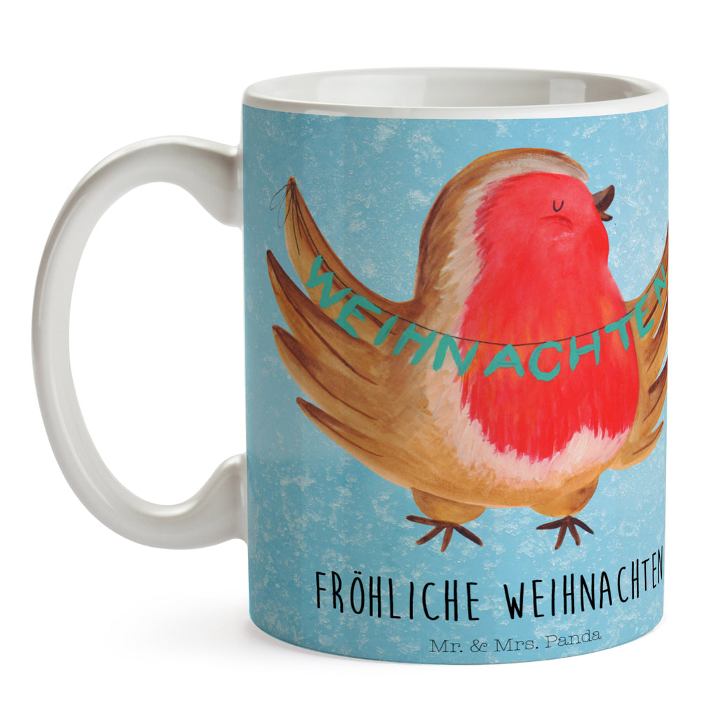 Tasse Rotkehlchen Weihnachten Frohe Weihnachten, Weihnachten, Weihnachtsmotiv, Weihnachtsgruß, Heiligabend, Winter, Vogel, xmas Becher, Kaffeetasse, Kaffeebecher, Tee, Frühstück, Büro  Winter, Weihnachten, Weihnachtsdeko, Nikolaus, Advent, Heiligabend, Wintermotiv
