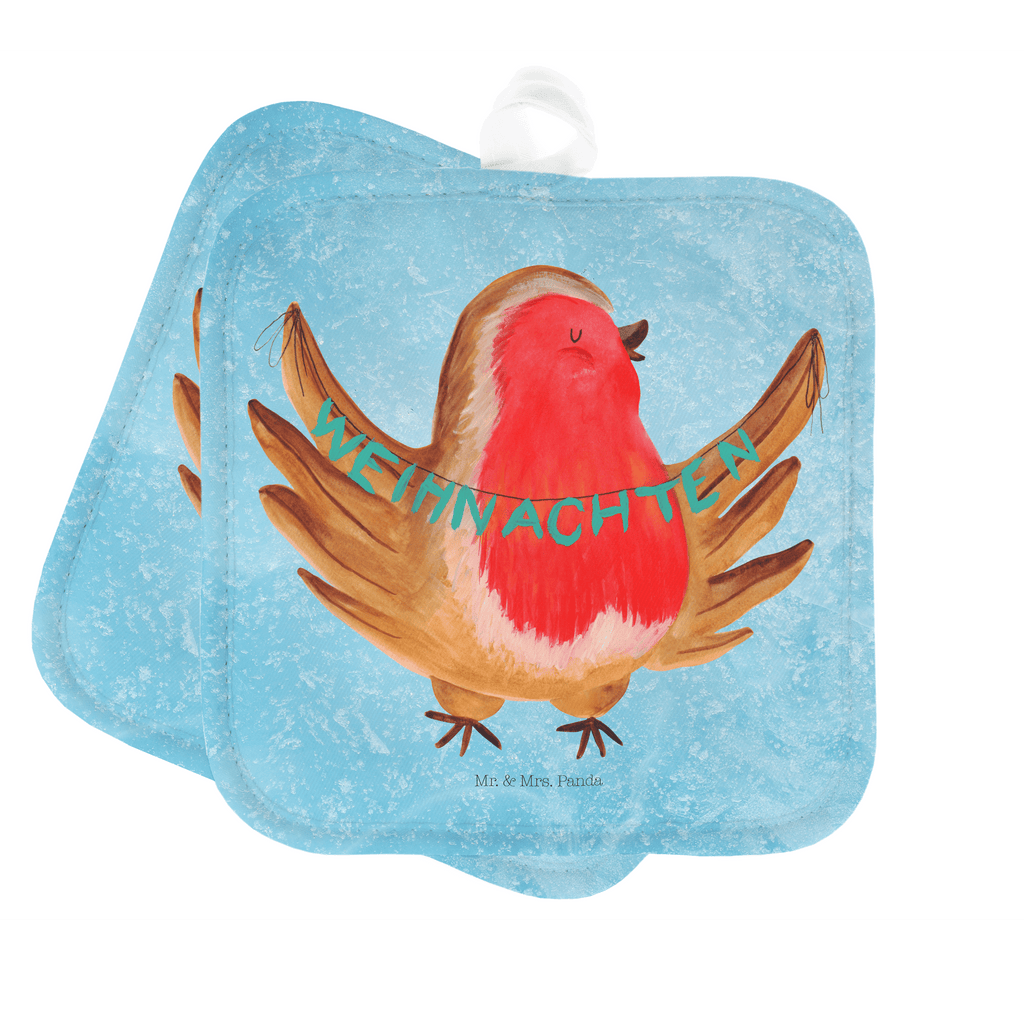 2er Set Topflappen  Rotkehlchen Weihnachten Topflappen, Topfuntersetzer, Ofenhandschuh, Topflappen Set, Topflappen lustig, Topflappen mit Spruch, Winter, Weihnachten, Weihnachtsdeko, Nikolaus, Advent, Heiligabend, Wintermotiv, Frohe Weihnachten, Weihnachtsmotiv, Weihnachtsgruß, Vogel, xmas