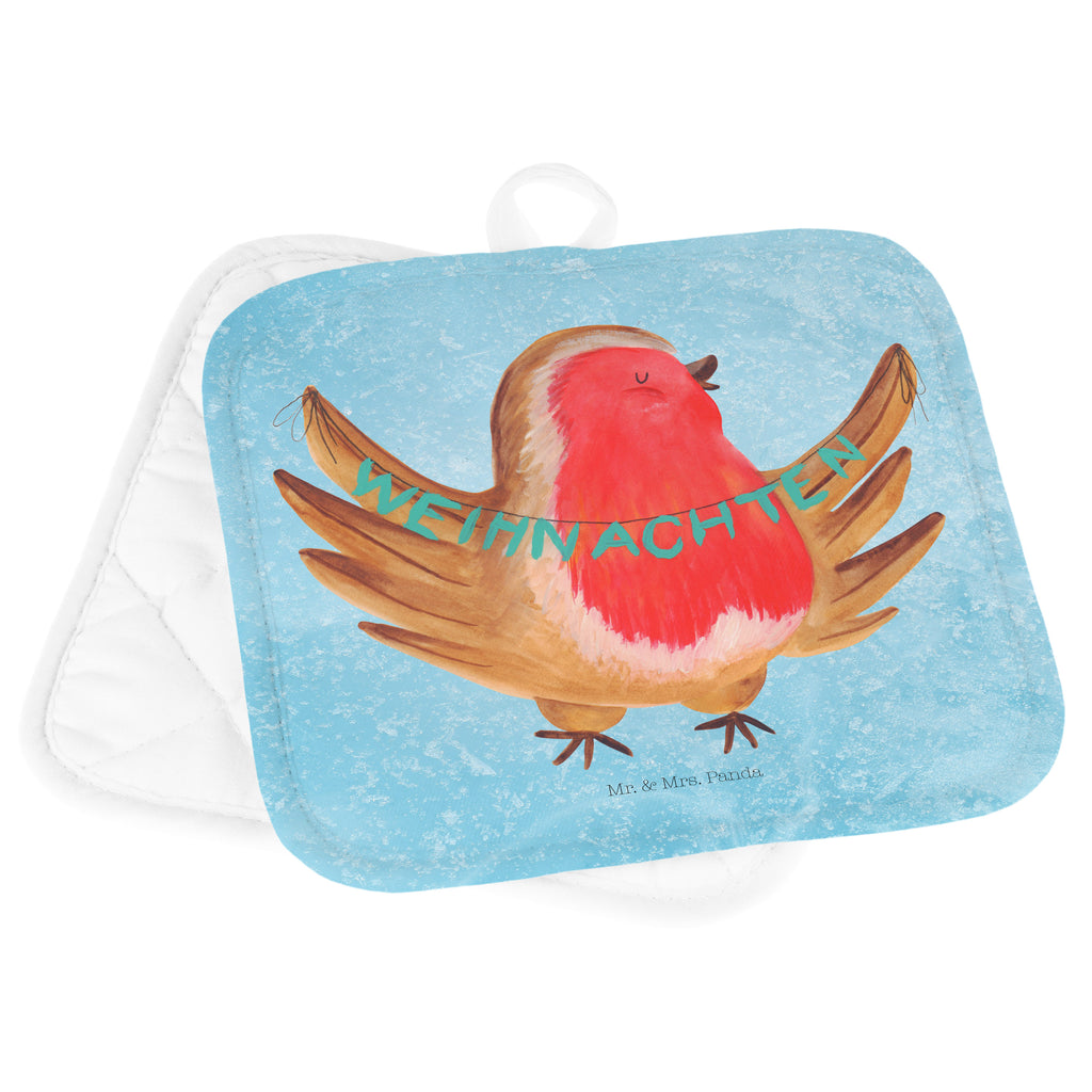2er Set Topflappen  Rotkehlchen Weihnachten Topflappen, Topfuntersetzer, Ofenhandschuh, Topflappen Set, Topflappen lustig, Topflappen mit Spruch, Winter, Weihnachten, Weihnachtsdeko, Nikolaus, Advent, Heiligabend, Wintermotiv, Frohe Weihnachten, Weihnachtsmotiv, Weihnachtsgruß, Vogel, xmas
