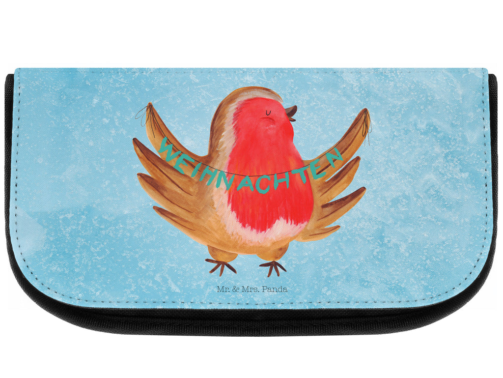 Kosmetiktasche Rotkehlchen Weihnachten Kosmetikbeutel, Kulturtasche, Kulturbeutel, Schminktasche, Make-Up Tasche, Winter, Weihnachten, Weihnachtsdeko, Nikolaus, Advent, Heiligabend, Wintermotiv, Frohe Weihnachten, Weihnachtsmotiv, Weihnachtsgruß, Vogel, xmas