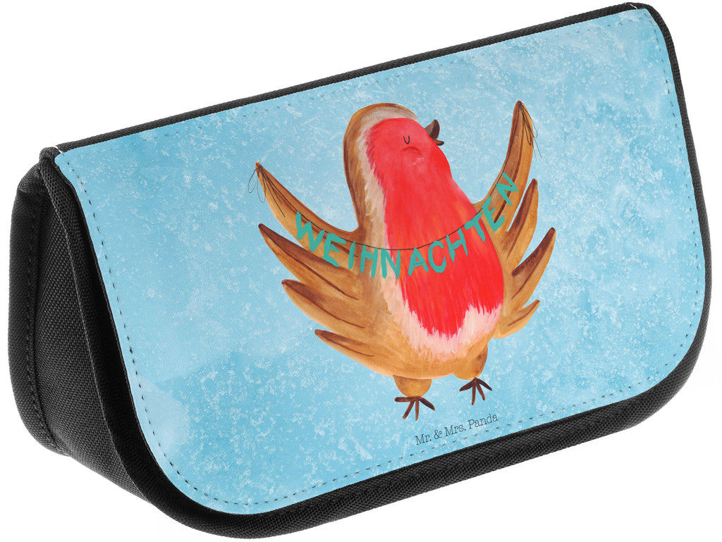 Kosmetiktasche Rotkehlchen Weihnachten Kosmetikbeutel, Kulturtasche, Kulturbeutel, Schminktasche, Make-Up Tasche, Winter, Weihnachten, Weihnachtsdeko, Nikolaus, Advent, Heiligabend, Wintermotiv, Frohe Weihnachten, Weihnachtsmotiv, Weihnachtsgruß, Vogel, xmas