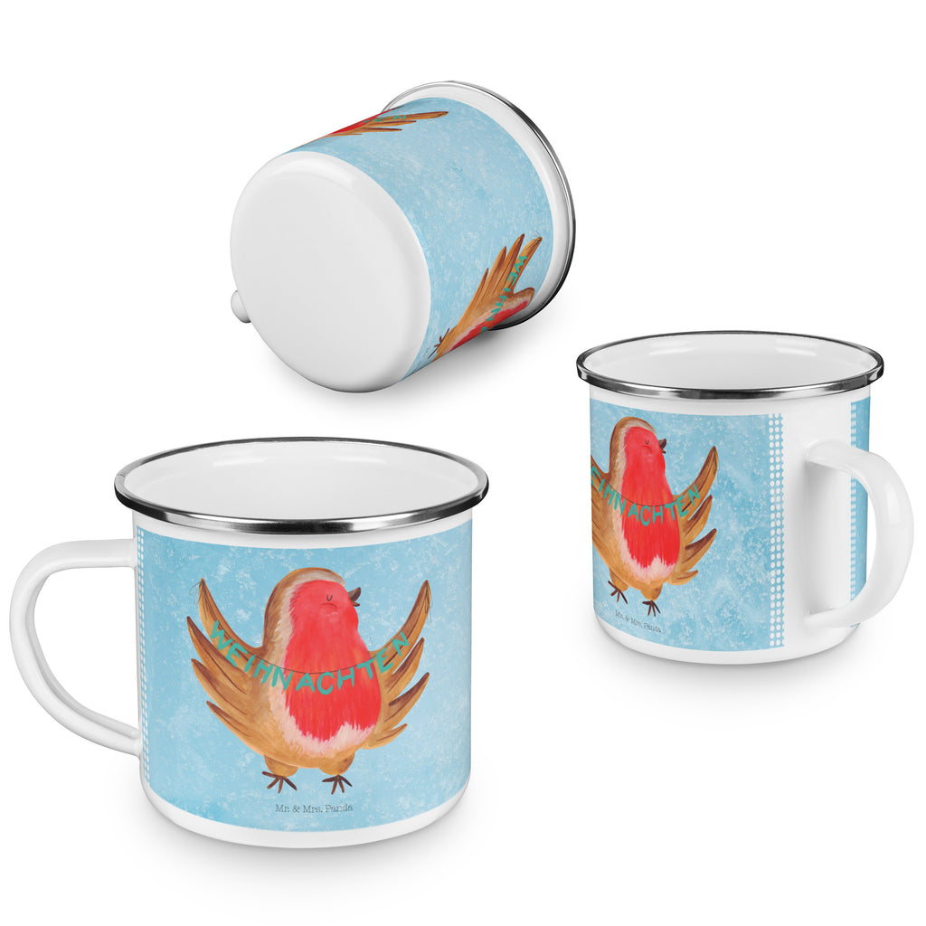 Camping Emaille Tasse Rotkehlchen Weihnachten Campingtasse, Trinkbecher, Metalltasse, Outdoor Tasse, Emaille Trinkbecher, Blechtasse Outdoor, Emaille Campingbecher, Edelstahl Trinkbecher, Metalltasse für Camping, Kaffee Blechtasse, Camping Tasse Metall, Winter, Weihnachten, Weihnachtsdeko, Nikolaus, Advent, Heiligabend, Wintermotiv, Frohe Weihnachten, Weihnachtsmotiv, Weihnachtsgruß, Vogel, xmas