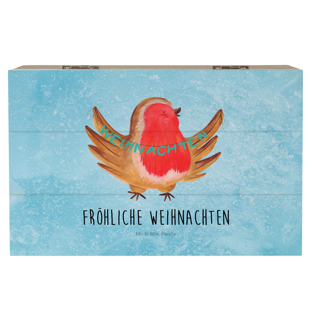 Holzkiste Rotkehlchen Weihnachten Holzkiste, Kiste, Schatzkiste, Truhe, Schatulle, XXL, Erinnerungsbox, Erinnerungskiste, Dekokiste, Aufbewahrungsbox, Winter, Weihnachten, Weihnachtsdeko, Nikolaus, Advent, Heiligabend, Wintermotiv, Frohe Weihnachten, Weihnachtsmotiv, Weihnachtsgruß, Vogel, xmas