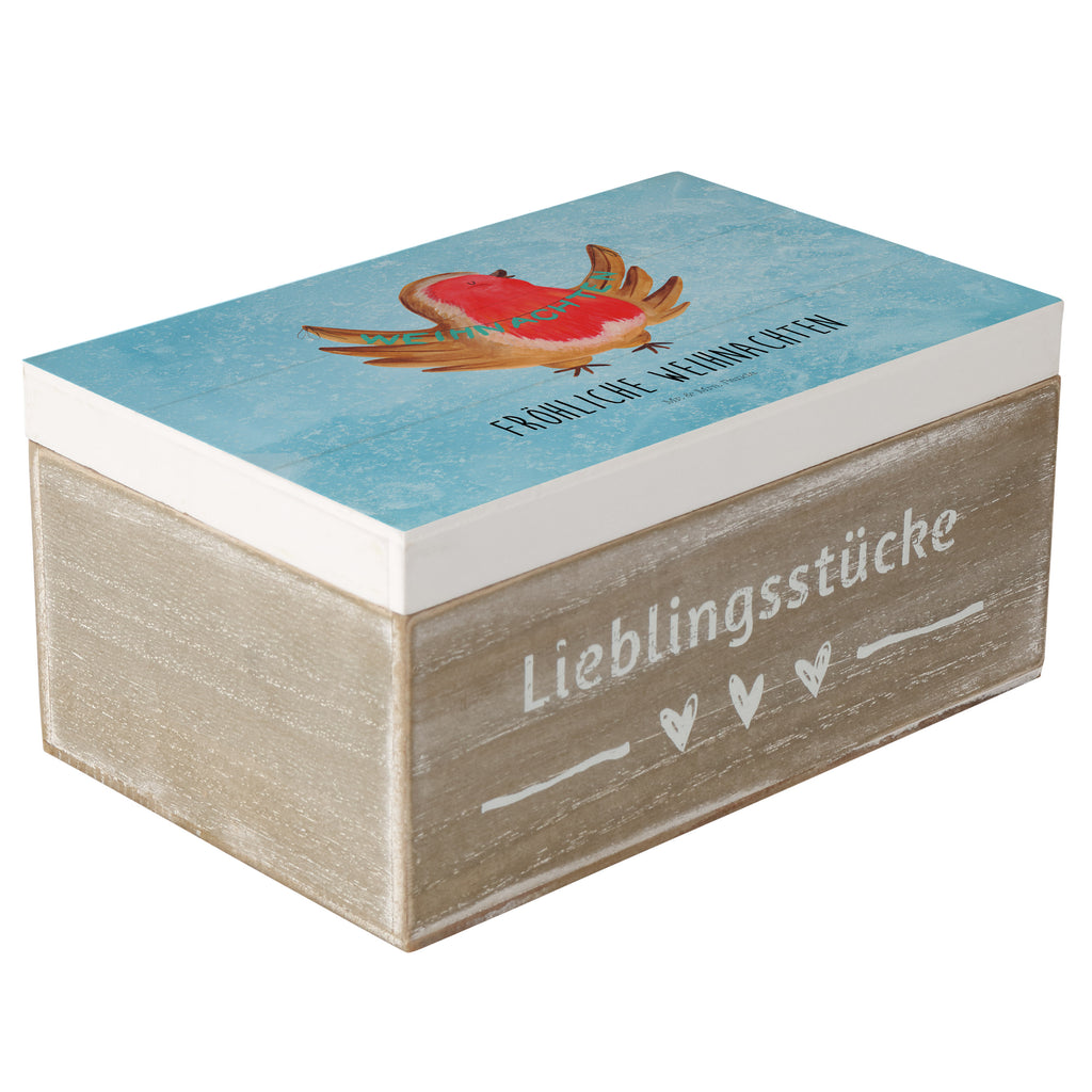 Holzkiste Rotkehlchen Weihnachten Holzkiste, Kiste, Schatzkiste, Truhe, Schatulle, XXL, Erinnerungsbox, Erinnerungskiste, Dekokiste, Aufbewahrungsbox, Winter, Weihnachten, Weihnachtsdeko, Nikolaus, Advent, Heiligabend, Wintermotiv, Frohe Weihnachten, Weihnachtsmotiv, Weihnachtsgruß, Vogel, xmas