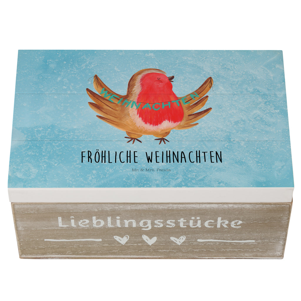 Holzkiste Rotkehlchen Weihnachten Holzkiste, Kiste, Schatzkiste, Truhe, Schatulle, XXL, Erinnerungsbox, Erinnerungskiste, Dekokiste, Aufbewahrungsbox, Winter, Weihnachten, Weihnachtsdeko, Nikolaus, Advent, Heiligabend, Wintermotiv, Frohe Weihnachten, Weihnachtsmotiv, Weihnachtsgruß, Vogel, xmas