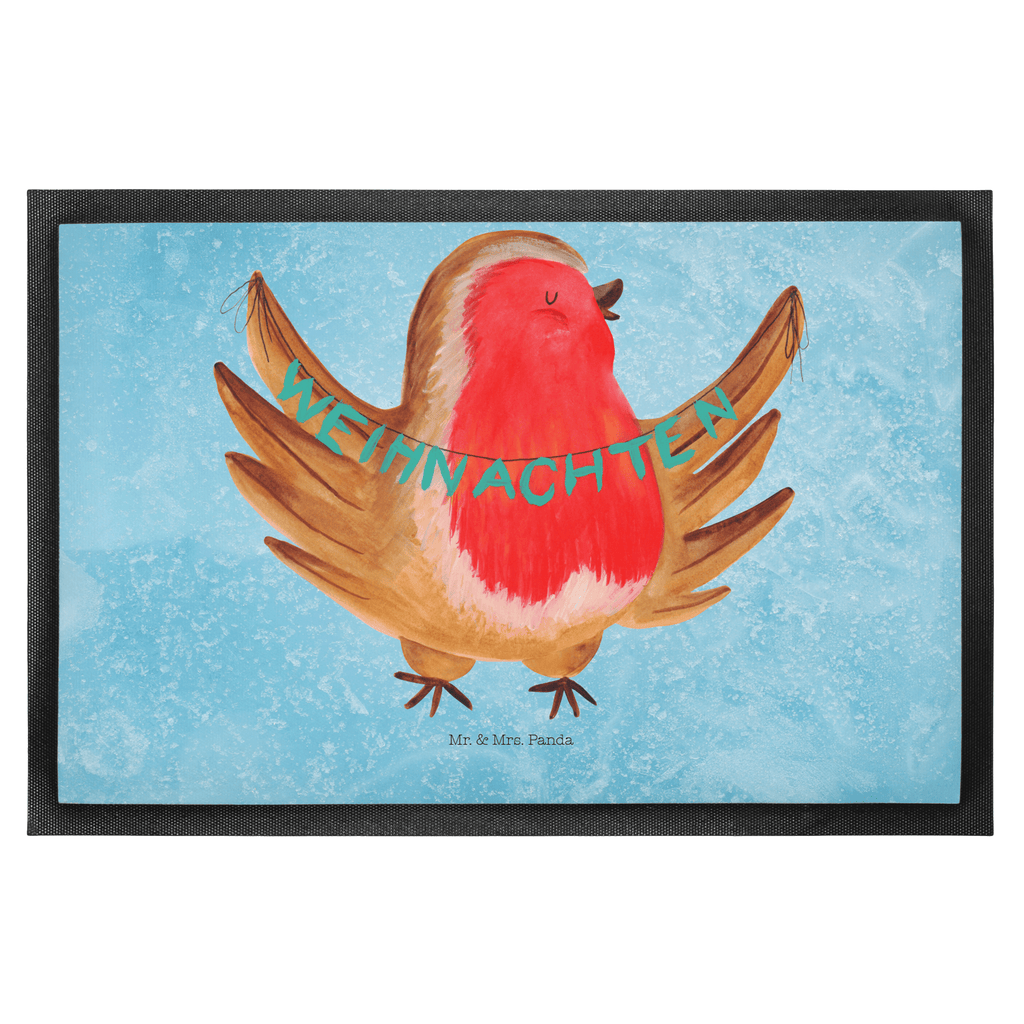 Fußmatte Rotkehlchen Weihnachten Frohe Weihnachten, Weihnachten, Weihnachtsmotiv, Weihnachtsgruß, Heiligabend, Winter, Vogel, xmas Türvorleger, Schmutzmatte, Fußabtreter, Matte, Schmutzfänger, Fußabstreifer, Schmutzfangmatte, Türmatte, Motivfußmatte,  Haustürmatte, Vorleger  Winter, Weihnachten, Weihnachtsdeko, Nikolaus, Advent, Heiligabend, Wintermotiv