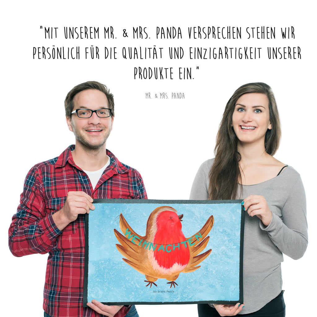 Fußmatte Rotkehlchen Weihnachten Frohe Weihnachten, Weihnachten, Weihnachtsmotiv, Weihnachtsgruß, Heiligabend, Winter, Vogel, xmas Türvorleger, Schmutzmatte, Fußabtreter, Matte, Schmutzfänger, Fußabstreifer, Schmutzfangmatte, Türmatte, Motivfußmatte,  Haustürmatte, Vorleger  Winter, Weihnachten, Weihnachtsdeko, Nikolaus, Advent, Heiligabend, Wintermotiv