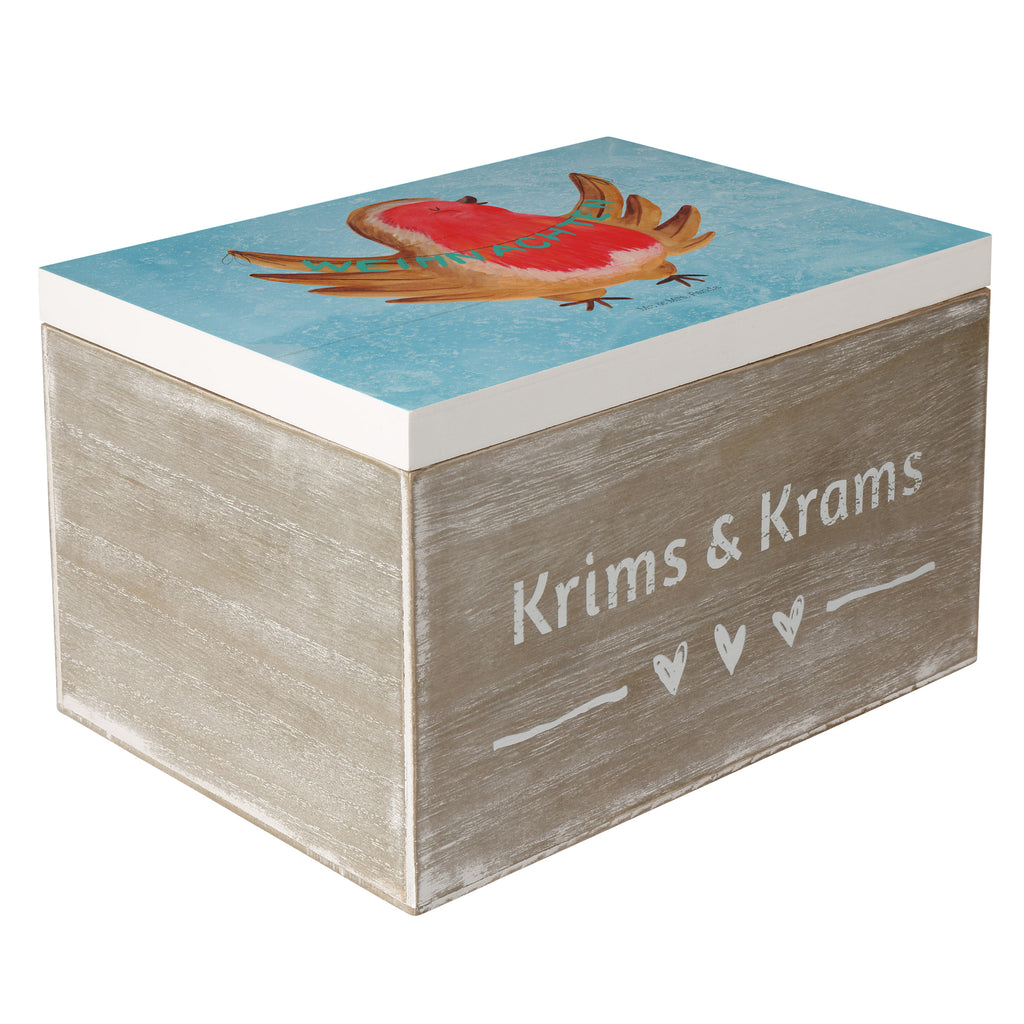 Holzkiste Rotkehlchen Weihnachten Holzkiste, Kiste, Schatzkiste, Truhe, Schatulle, XXL, Erinnerungsbox, Erinnerungskiste, Dekokiste, Aufbewahrungsbox, Winter, Weihnachten, Weihnachtsdeko, Nikolaus, Advent, Heiligabend, Wintermotiv, Frohe Weihnachten, Weihnachtsmotiv, Weihnachtsgruß, Vogel, xmas