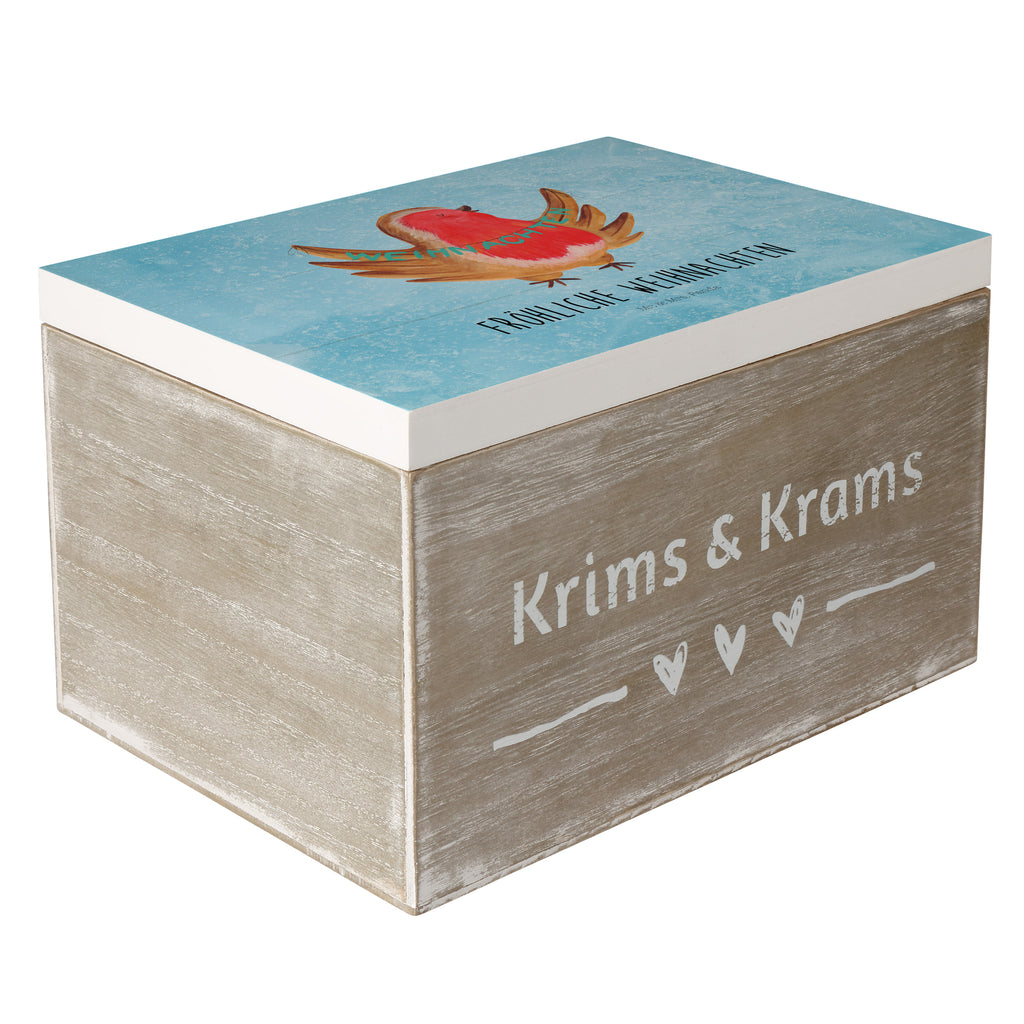 Holzkiste Rotkehlchen Weihnachten Holzkiste, Kiste, Schatzkiste, Truhe, Schatulle, XXL, Erinnerungsbox, Erinnerungskiste, Dekokiste, Aufbewahrungsbox, Winter, Weihnachten, Weihnachtsdeko, Nikolaus, Advent, Heiligabend, Wintermotiv, Frohe Weihnachten, Weihnachtsmotiv, Weihnachtsgruß, Vogel, xmas
