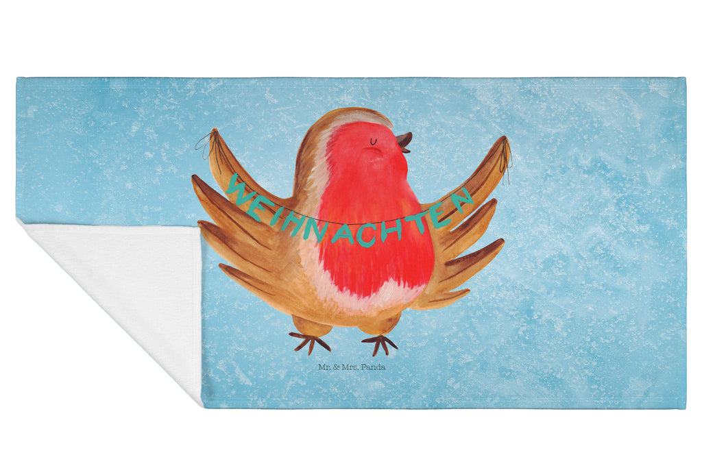 50 x 100 Handtuch Rotkehlchen Weihnachten Handtuch, Badehandtuch, Badezimmer, Handtücher, groß, Kinder, Baby, Winter, Weihnachten, Weihnachtsdeko, Nikolaus, Advent, Heiligabend, Wintermotiv, Frohe Weihnachten, Weihnachtsmotiv, Weihnachtsgruß, Vogel, xmas