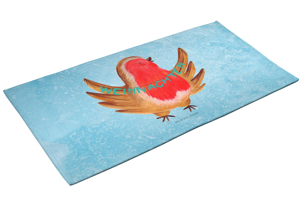 50 x 100 Handtuch Rotkehlchen Weihnachten Handtuch, Badehandtuch, Badezimmer, Handtücher, groß, Kinder, Baby, Winter, Weihnachten, Weihnachtsdeko, Nikolaus, Advent, Heiligabend, Wintermotiv, Frohe Weihnachten, Weihnachtsmotiv, Weihnachtsgruß, Vogel, xmas