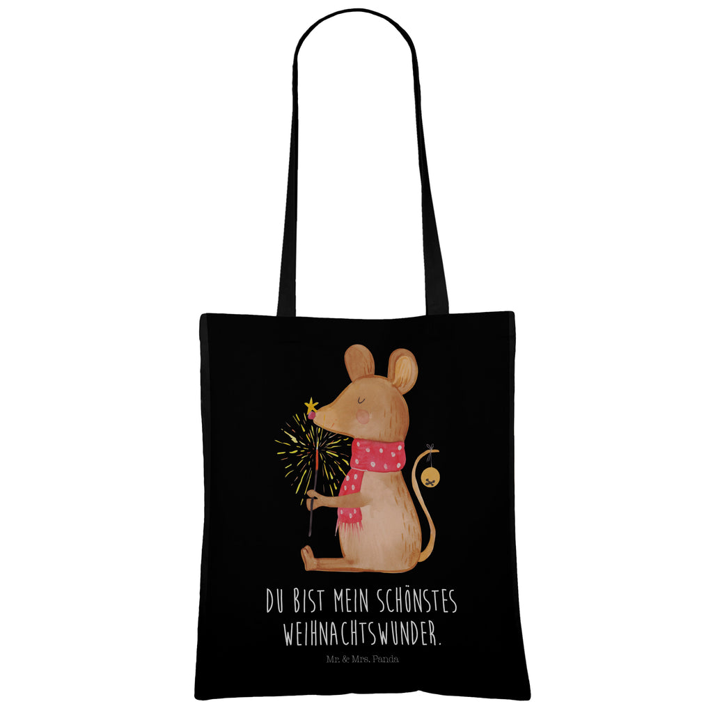 Tragetasche Weihnachtsmaus Beuteltasche, Beutel, Einkaufstasche, Jutebeutel, Stoffbeutel, Winter, Weihnachten, Weihnachtsdeko, Nikolaus, Advent, Heiligabend, Wintermotiv, Frohe Weihnachten, Weihnachtsgruß, Weihnachtsmotiv, Maus, Mäuschen, Weihnachtswunder