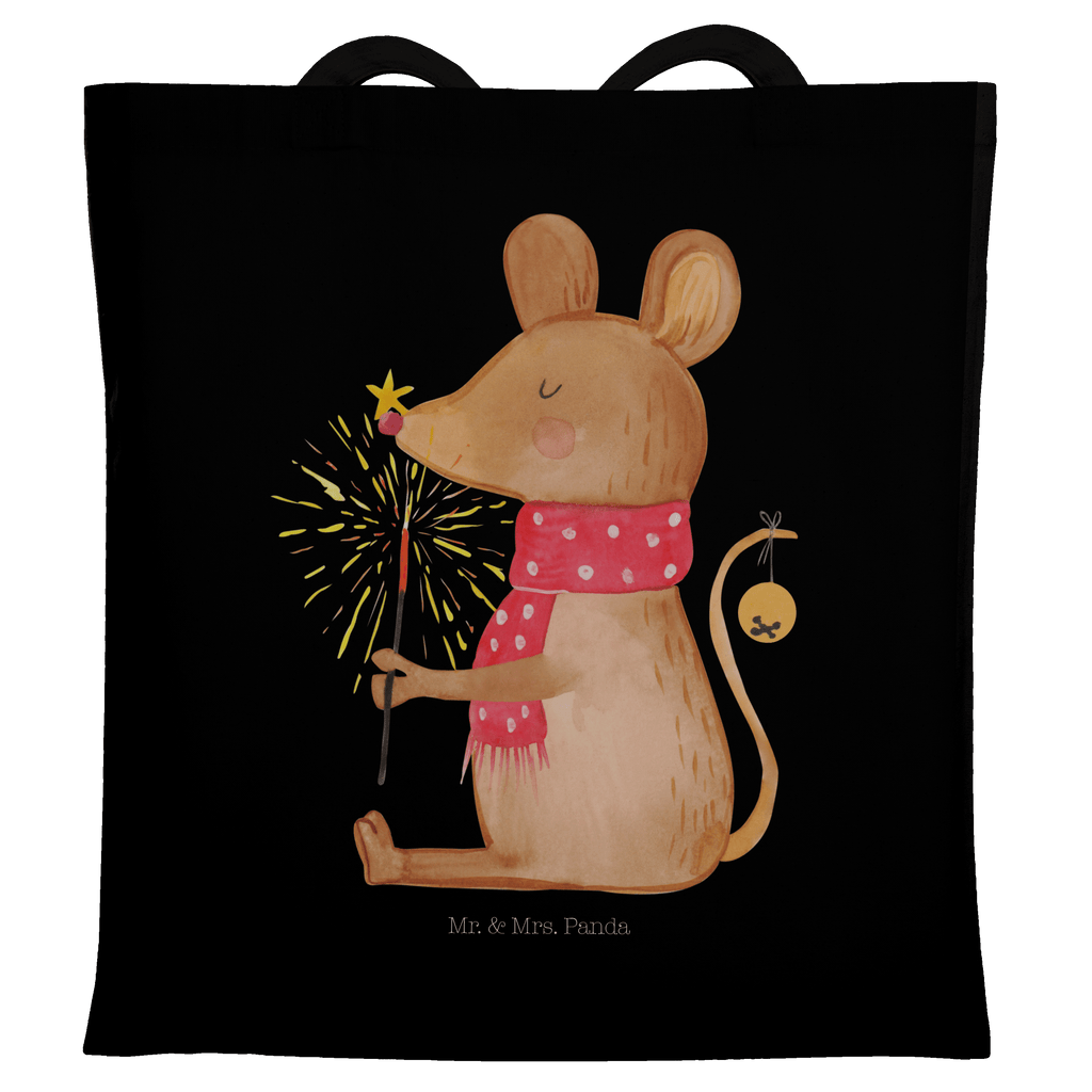 Tragetasche Weihnachtsmaus Beuteltasche, Beutel, Einkaufstasche, Jutebeutel, Stoffbeutel, Winter, Weihnachten, Weihnachtsdeko, Nikolaus, Advent, Heiligabend, Wintermotiv, Frohe Weihnachten, Weihnachtsgruß, Weihnachtsmotiv, Maus, Mäuschen, Weihnachtswunder