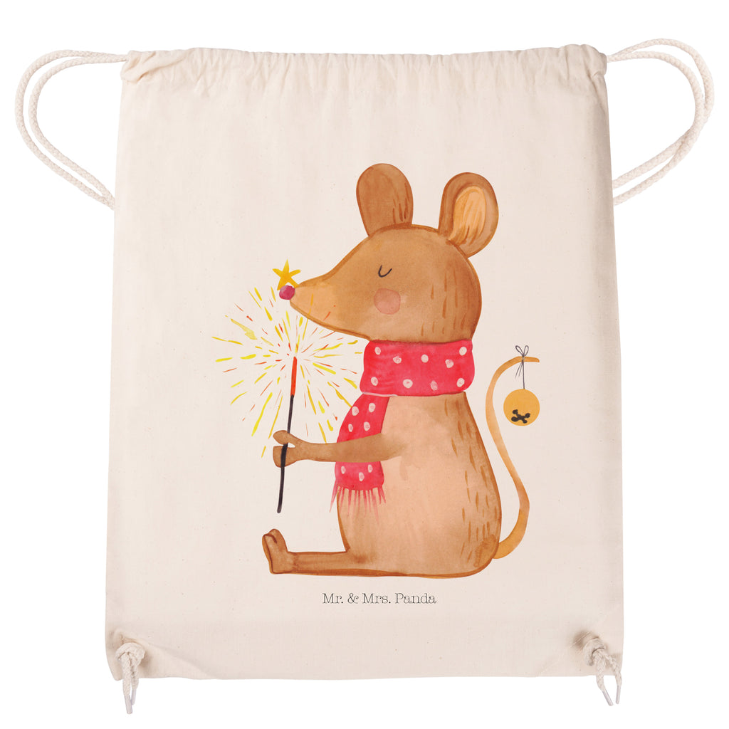 Sportbeutel Weihnachtsmaus Turnbeutel, Beutel, Sporttasche, Tasche, Stoffbeutel, Winter, Weihnachten, Weihnachtsdeko, Nikolaus, Advent, Heiligabend, Wintermotiv, Frohe Weihnachten, Weihnachtsgruß, Weihnachtsmotiv, Maus, Mäuschen, Weihnachtswunder
