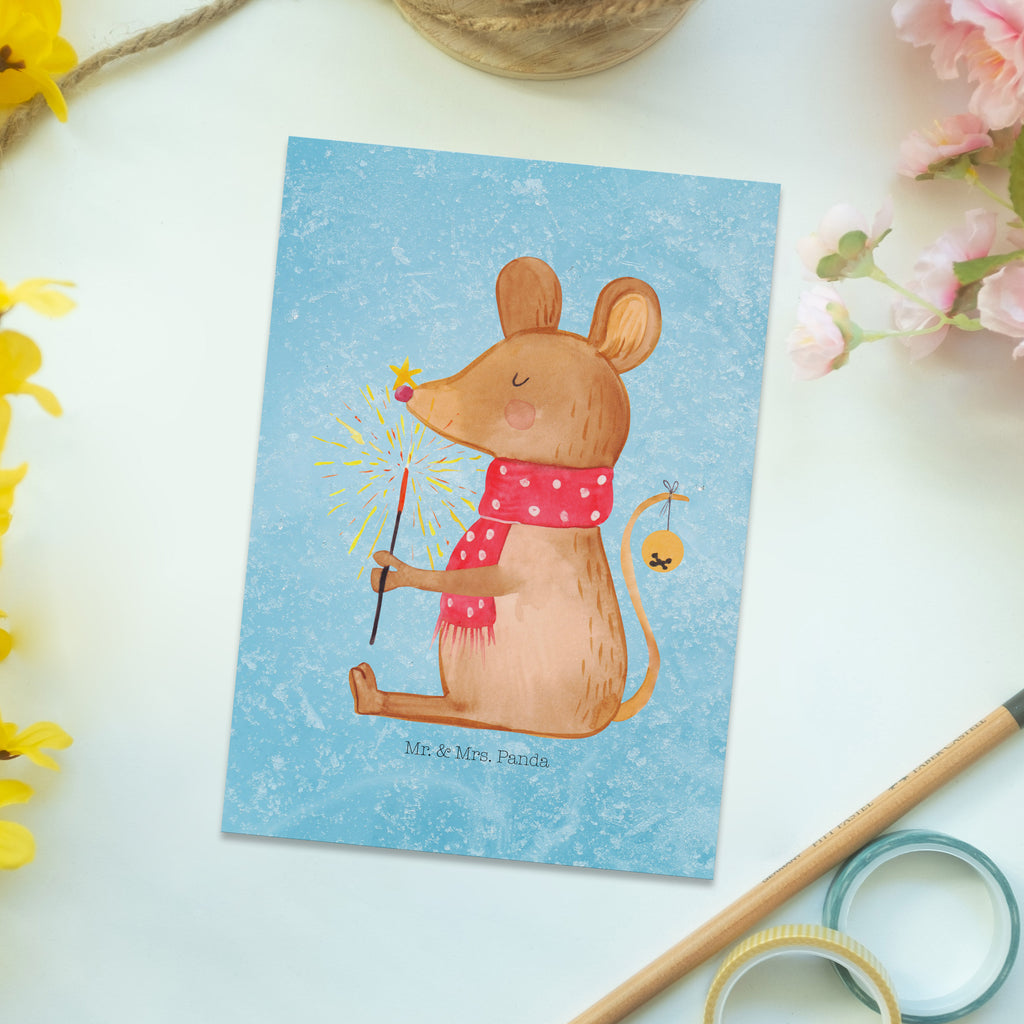 Postkarte Weihnachtsmaus Geschenkkarte, Grußkarte, Karte, Einladung, Ansichtskarte, Geburtstagskarte, Einladungskarte, Dankeskarte, Winter, Weihnachten, Weihnachtsdeko, Nikolaus, Advent, Heiligabend, Wintermotiv, Frohe Weihnachten, Weihnachtsgruß, Weihnachtsmotiv, Maus, Mäuschen, Weihnachtswunder