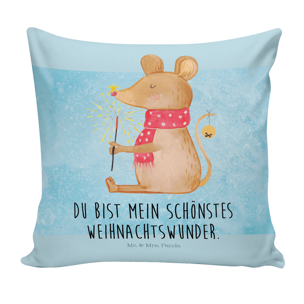 40x40 Kissen Weihnachtsmaus Kissenhülle, Kopfkissen, Sofakissen, Dekokissen, Motivkissen, Winter, Weihnachten, Weihnachtsdeko, Nikolaus, Advent, Heiligabend, Wintermotiv, Frohe Weihnachten, Weihnachtsgruß, Weihnachtsmotiv, Maus, Mäuschen, Weihnachtswunder