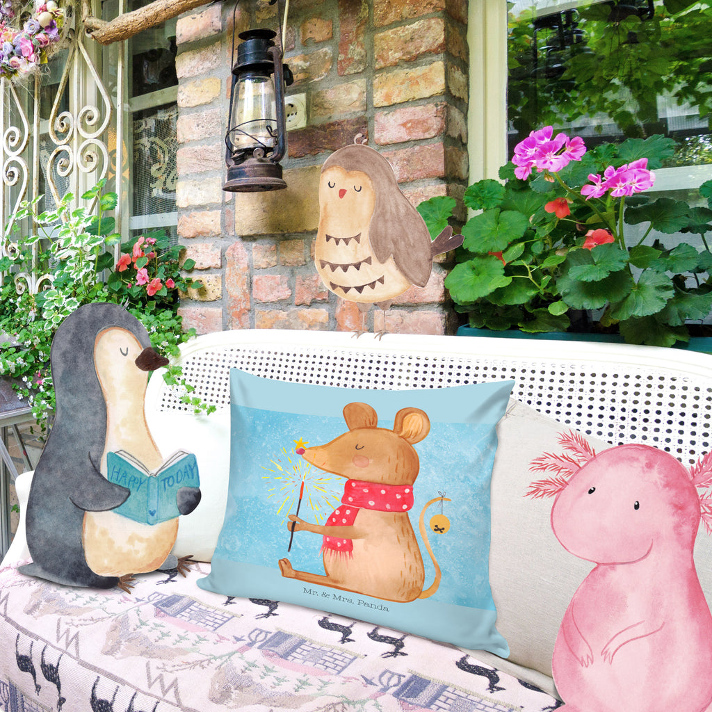 40x40 Kissen Weihnachtsmaus Kissenhülle, Kopfkissen, Sofakissen, Dekokissen, Motivkissen, Winter, Weihnachten, Weihnachtsdeko, Nikolaus, Advent, Heiligabend, Wintermotiv, Frohe Weihnachten, Weihnachtsgruß, Weihnachtsmotiv, Maus, Mäuschen, Weihnachtswunder