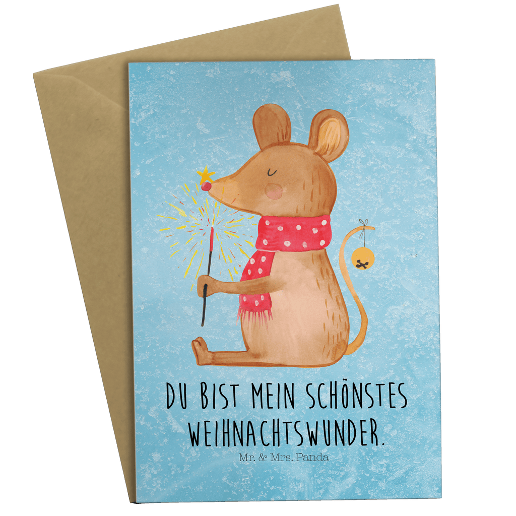 Grußkarte Weihnachtsmaus Klappkarte, Einladungskarte, Glückwunschkarte, Hochzeitskarte, Geburtstagskarte, Karte, Winter, Weihnachten, Weihnachtsdeko, Nikolaus, Advent, Heiligabend, Wintermotiv, Frohe Weihnachten, Weihnachtsgruß, Weihnachtsmotiv, Maus, Mäuschen, Weihnachtswunder