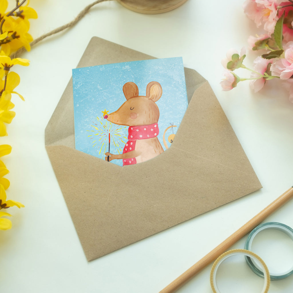 Grußkarte Weihnachtsmaus Klappkarte, Einladungskarte, Glückwunschkarte, Hochzeitskarte, Geburtstagskarte, Karte, Winter, Weihnachten, Weihnachtsdeko, Nikolaus, Advent, Heiligabend, Wintermotiv, Frohe Weihnachten, Weihnachtsgruß, Weihnachtsmotiv, Maus, Mäuschen, Weihnachtswunder