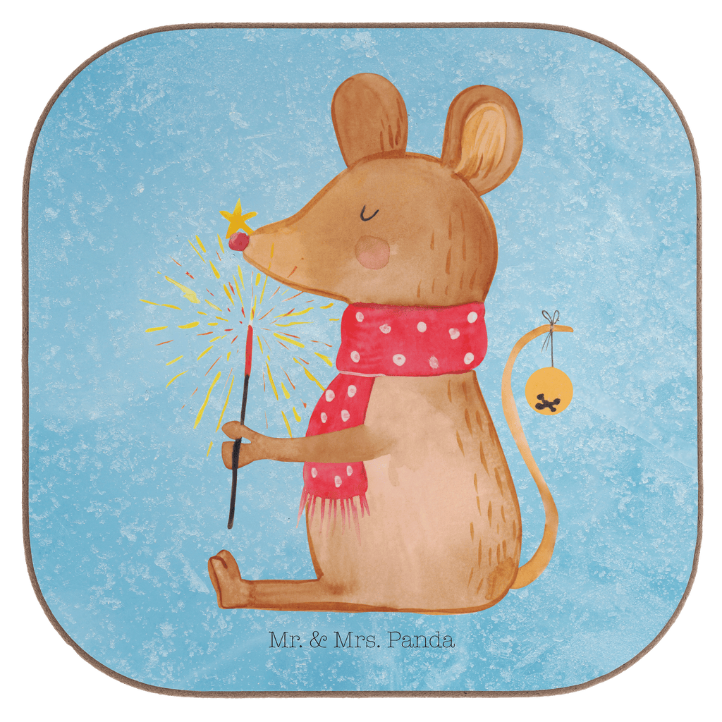 Quadratische Untersetzer Weihnachtsmaus Bierdeckel, Glasuntersetzer, Untersetzer Gläser, Getränkeuntersetzer, Winter, Weihnachten, Weihnachtsdeko, Nikolaus, Advent, Heiligabend, Wintermotiv, Frohe Weihnachten, Weihnachtsgruß, Weihnachtsmotiv, Maus, Mäuschen, Weihnachtswunder