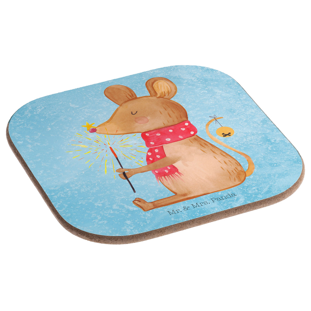 Quadratische Untersetzer Weihnachtsmaus Bierdeckel, Glasuntersetzer, Untersetzer Gläser, Getränkeuntersetzer, Winter, Weihnachten, Weihnachtsdeko, Nikolaus, Advent, Heiligabend, Wintermotiv, Frohe Weihnachten, Weihnachtsgruß, Weihnachtsmotiv, Maus, Mäuschen, Weihnachtswunder