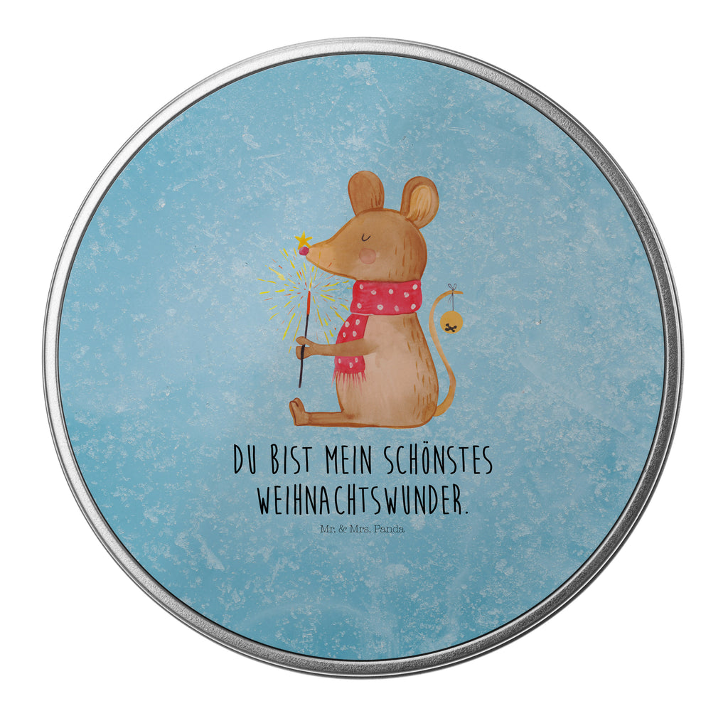 Blechdose rund Weihnachtsmaus Metalldose, Keksdose, Dose, Vorratsdose, Geschenkbox, Winter, Weihnachten, Weihnachtsdeko, Nikolaus, Advent, Heiligabend, Wintermotiv, Frohe Weihnachten, Weihnachtsgruß, Weihnachtsmotiv, Maus, Mäuschen, Weihnachtswunder