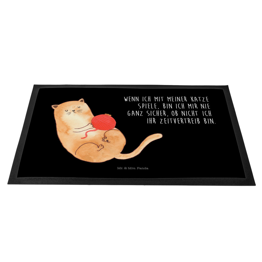 Fußmatte Katzen Wollknäul Katzen, Katze, Kater, Mietze, Cat, Cats, Katzenhalter, Katzenbesitzerin, Haustier, Wollknäuel, Wolle, Spielen, Spiel, verspielt,	 Türvorleger, Schmutzmatte, Fußabtreter, Matte, Schmutzfänger, Fußabstreifer, Schmutzfangmatte, Türmatte, Motivfußmatte,  Haustürmatte, Vorleger  Katze, Katzenmotiv, Katzenfan, Katzendeko, Katzenfreund, Katzenliebhaber, Katzenprodukte, Katzenartikel, Katzenaccessoires, Katzensouvenirs, Katzenliebhaberprodukte, Katzenmotive