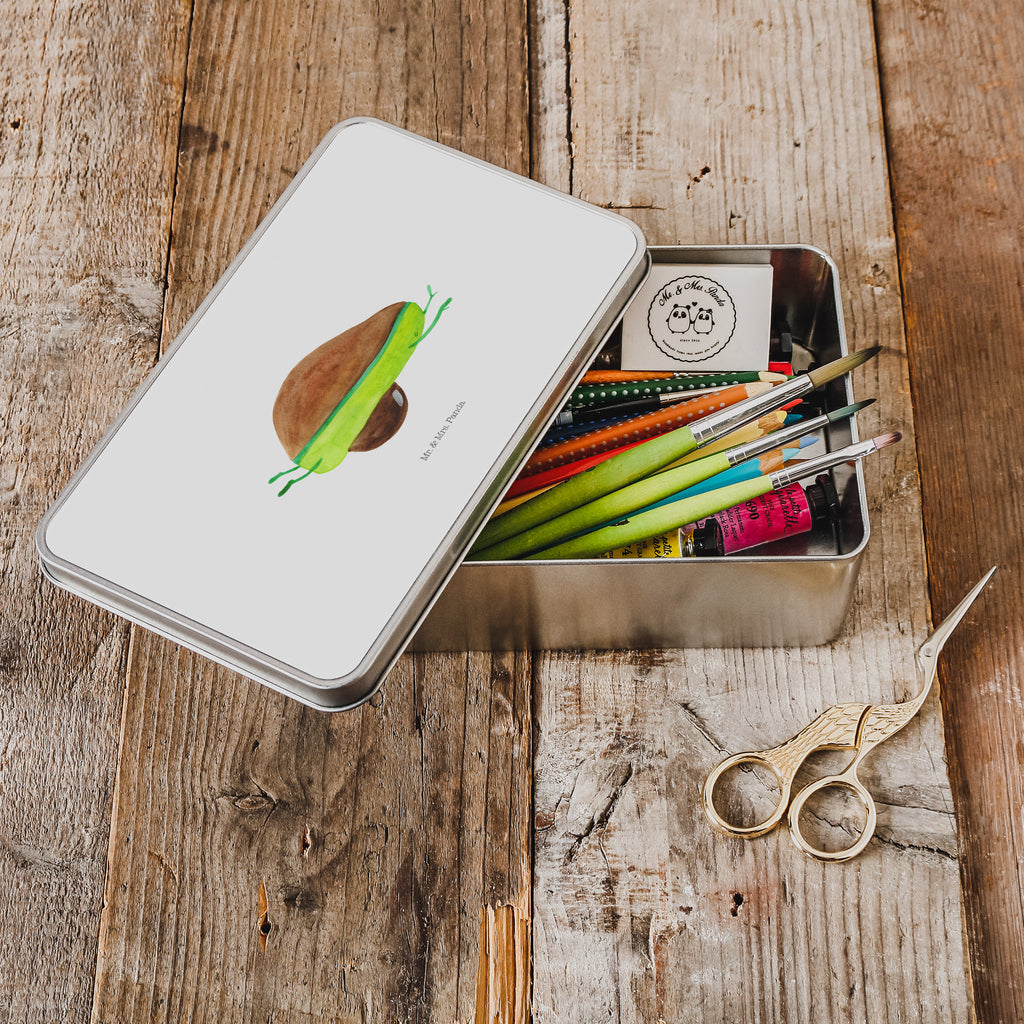 Metalldose rechteckig Avocado Yoga Blechdose, Metalldose, Blechbox, Container, Keksdose, Vorratsdose, Vorratsbox, Döschen, Versperbox, Vesperdose, Aufbewahrungsdose, Aufbewahrungsbox, Aluminiumdose, Dose, Avocado, Veggie, Vegan, Gesund, Avocado Yoga Vegan