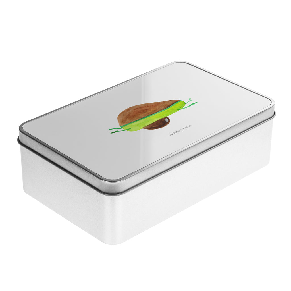 Metalldose rechteckig Avocado Yoga Blechdose, Metalldose, Blechbox, Container, Keksdose, Vorratsdose, Vorratsbox, Döschen, Versperbox, Vesperdose, Aufbewahrungsdose, Aufbewahrungsbox, Aluminiumdose, Dose, Avocado, Veggie, Vegan, Gesund, Avocado Yoga Vegan