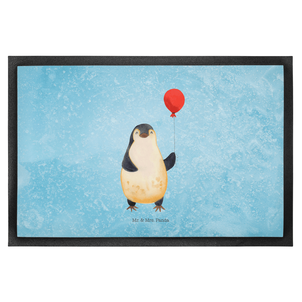Fußmatte Pinguin Luftballon Türvorleger, Schmutzmatte, Fußabtreter, Matte, Schmutzfänger, Fußabstreifer, Schmutzfangmatte, Türmatte, Motivfußmatte, Haustürmatte, Vorleger, Pinguin, Pinguine, Luftballon, Tagträume, Lebenslust, Geschenk Freundin, Geschenkidee, beste Freundin, Motivation, Neustart, neues Leben, Liebe, Glück