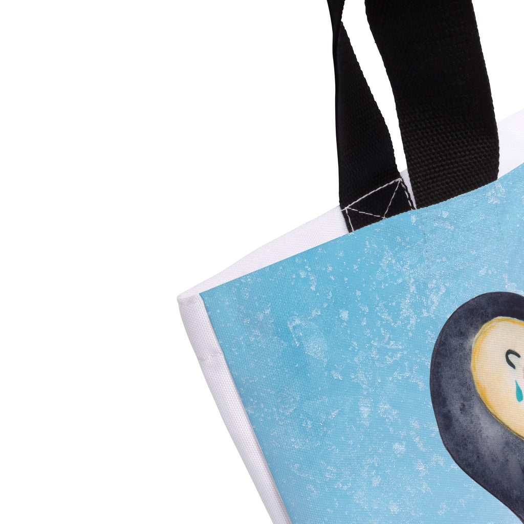 Shopper Pinguin lachend Beutel, Einkaufstasche, Tasche, Strandtasche, Einkaufsbeutel, Shopper, Schultasche, Freizeittasche, Tragebeutel, Schulbeutel, Alltagstasche, Pinguin, Pinguine, lustiger Spruch, Optimismus, Fröhlich, Lachen, Humor, Fröhlichkeit