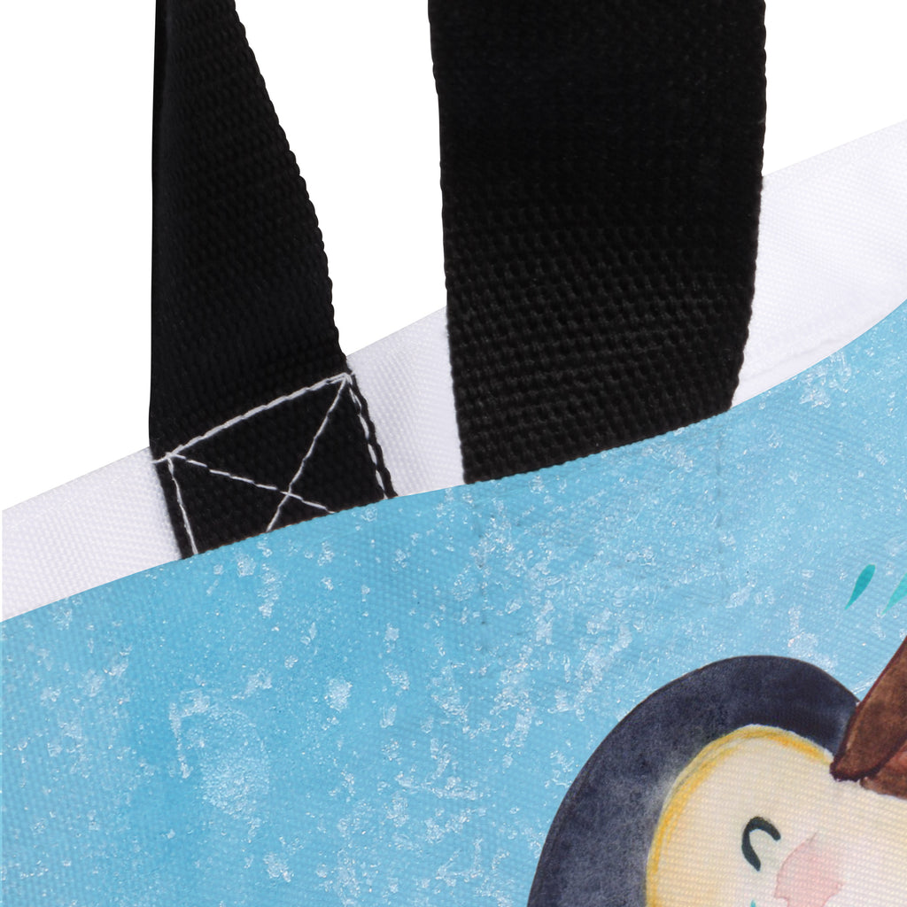 Shopper Pinguin lachend Beutel, Einkaufstasche, Tasche, Strandtasche, Einkaufsbeutel, Shopper, Schultasche, Freizeittasche, Tragebeutel, Schulbeutel, Alltagstasche, Pinguin, Pinguine, lustiger Spruch, Optimismus, Fröhlich, Lachen, Humor, Fröhlichkeit