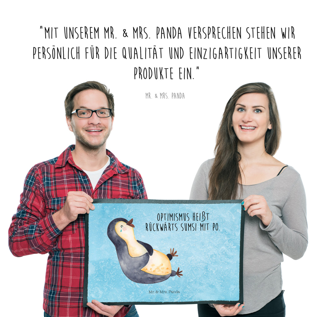 Fußmatte Pinguin lachend Pinguin, Pinguine, lustiger Spruch, Optimismus, Fröhlich, Lachen, Humor, Fröhlichkeit Türvorleger, Schmutzmatte, Fußabtreter, Matte, Schmutzfänger, Fußabstreifer, Schmutzfangmatte, Türmatte, Motivfußmatte,  Haustürmatte, Vorleger  Pinguin