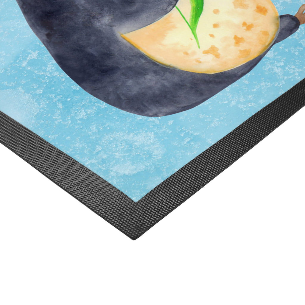 Fußmatte Pinguin Blumenkranz Türvorleger, Schmutzmatte, Fußabtreter, Matte, Schmutzfänger, Fußabstreifer, Schmutzfangmatte, Türmatte, Motivfußmatte, Haustürmatte, Vorleger, Pinguin, Pinguine, Blumenkranz, Universum, Leben, Wünsche, Ziele, Lebensziele, Motivation, Lebenslust, Liebeskummer, Geschenkidee