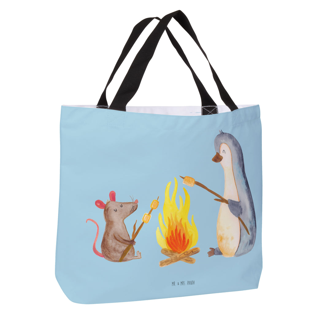 Shopper Pinguin Lagerfeuer Beutel, Einkaufstasche, Tasche, Strandtasche, Einkaufsbeutel, Shopper, Schultasche, Freizeittasche, Tragebeutel, Schulbeutel, Alltagstasche, Pinguin, Maus, Pinguine, Lagerfeuer, Leben, Arbeit, Job, Motivation, Büro, Büroalltag, Lebensspruch, Lebensmotivation, Neustart, Liebe, grillen, Feuer, Marshmallows