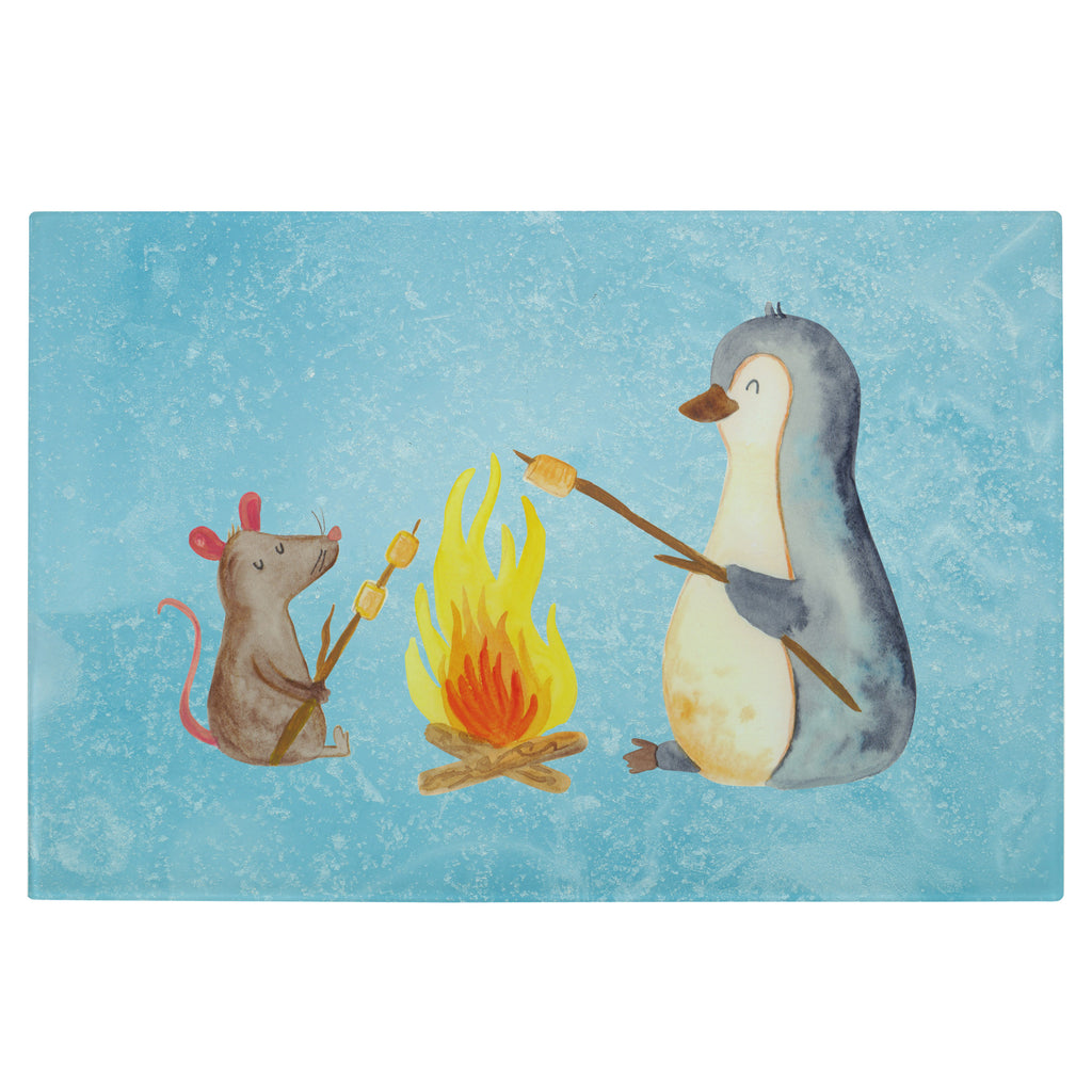 Medium Glas Schneidbrett Pinguin Lagerfeuer Glasschneidebrett, Schneidebrett, Pinguin, Maus, Pinguine, Lagerfeuer, Leben, Arbeit, Job, Motivation, Büro, Büroalltag, Lebensspruch, Lebensmotivation, Neustart, Liebe, grillen, Feuer, Marshmallows