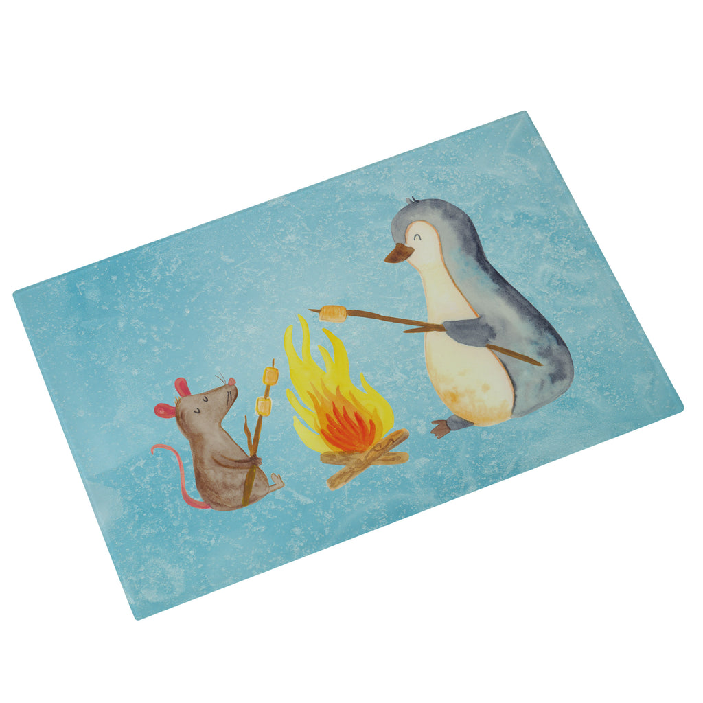 Medium Glas Schneidbrett Pinguin Lagerfeuer Glasschneidebrett, Schneidebrett, Pinguin, Maus, Pinguine, Lagerfeuer, Leben, Arbeit, Job, Motivation, Büro, Büroalltag, Lebensspruch, Lebensmotivation, Neustart, Liebe, grillen, Feuer, Marshmallows