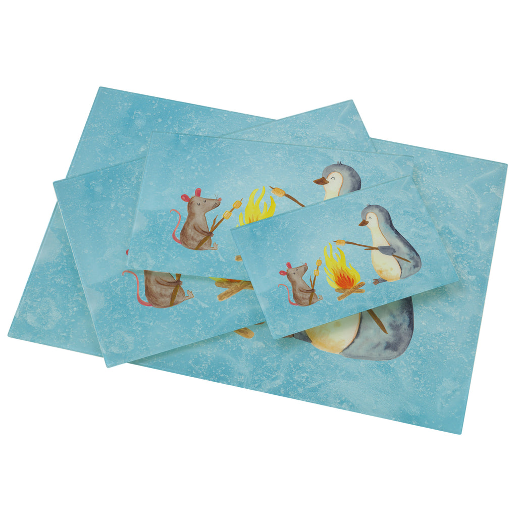 Medium Glas Schneidbrett Pinguin Lagerfeuer Glasschneidebrett, Schneidebrett, Pinguin, Maus, Pinguine, Lagerfeuer, Leben, Arbeit, Job, Motivation, Büro, Büroalltag, Lebensspruch, Lebensmotivation, Neustart, Liebe, grillen, Feuer, Marshmallows