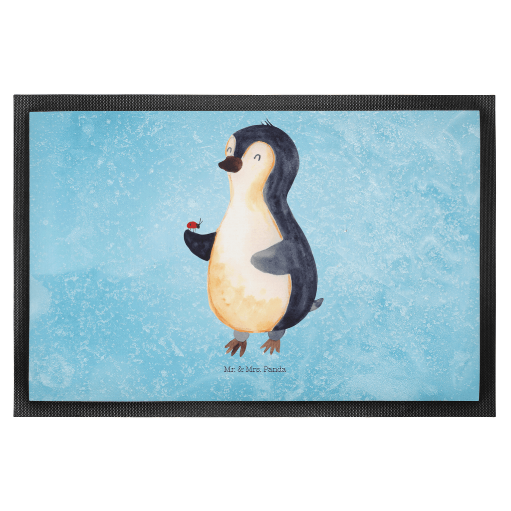 Fußmatte Pinguin Marienkäfer Türvorleger, Schmutzmatte, Fußabtreter, Matte, Schmutzfänger, Fußabstreifer, Schmutzfangmatte, Türmatte, Motivfußmatte, Haustürmatte, Vorleger, Pinguin, Pinguine, Marienkäfer, Liebe, Wunder, Glück, Freude, Lebensfreude