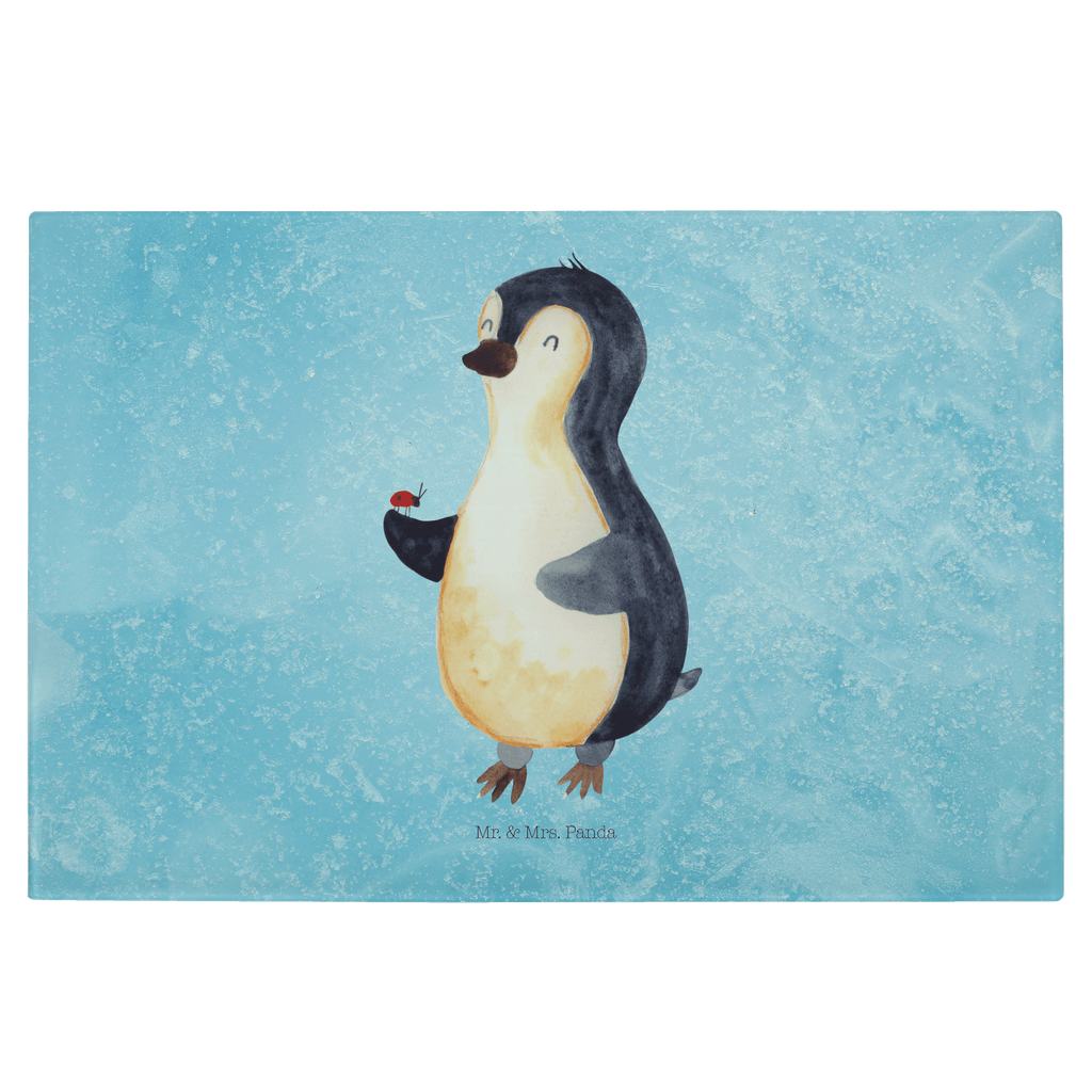Medium Glas Schneidbrett Pinguin Marienkäfer Glasschneidebrett, Schneidebrett, Pinguin, Pinguine, Marienkäfer, Liebe, Wunder, Glück, Freude, Lebensfreude