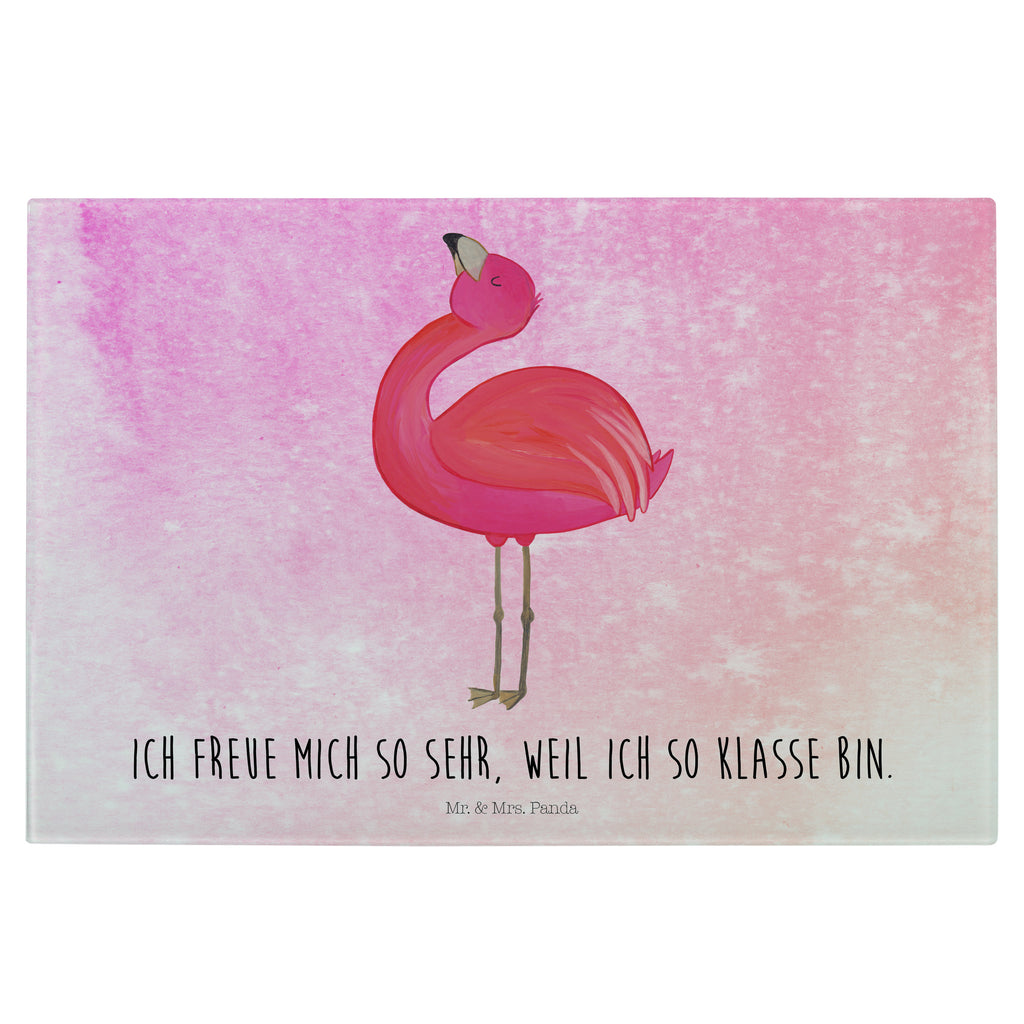Medium Glas Schneidbrett Flamingo stolz Glasschneidebrett, Schneidebrett, Flamingo, stolz, Freude, Selbstliebe, Selbstakzeptanz, Freundin, beste Freundin, Tochter, Mama, Schwester