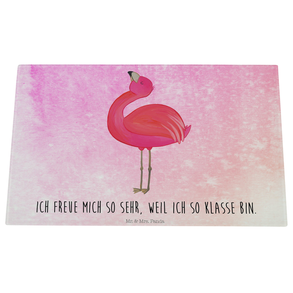 Medium Glas Schneidbrett Flamingo stolz Glasschneidebrett, Schneidebrett, Flamingo, stolz, Freude, Selbstliebe, Selbstakzeptanz, Freundin, beste Freundin, Tochter, Mama, Schwester