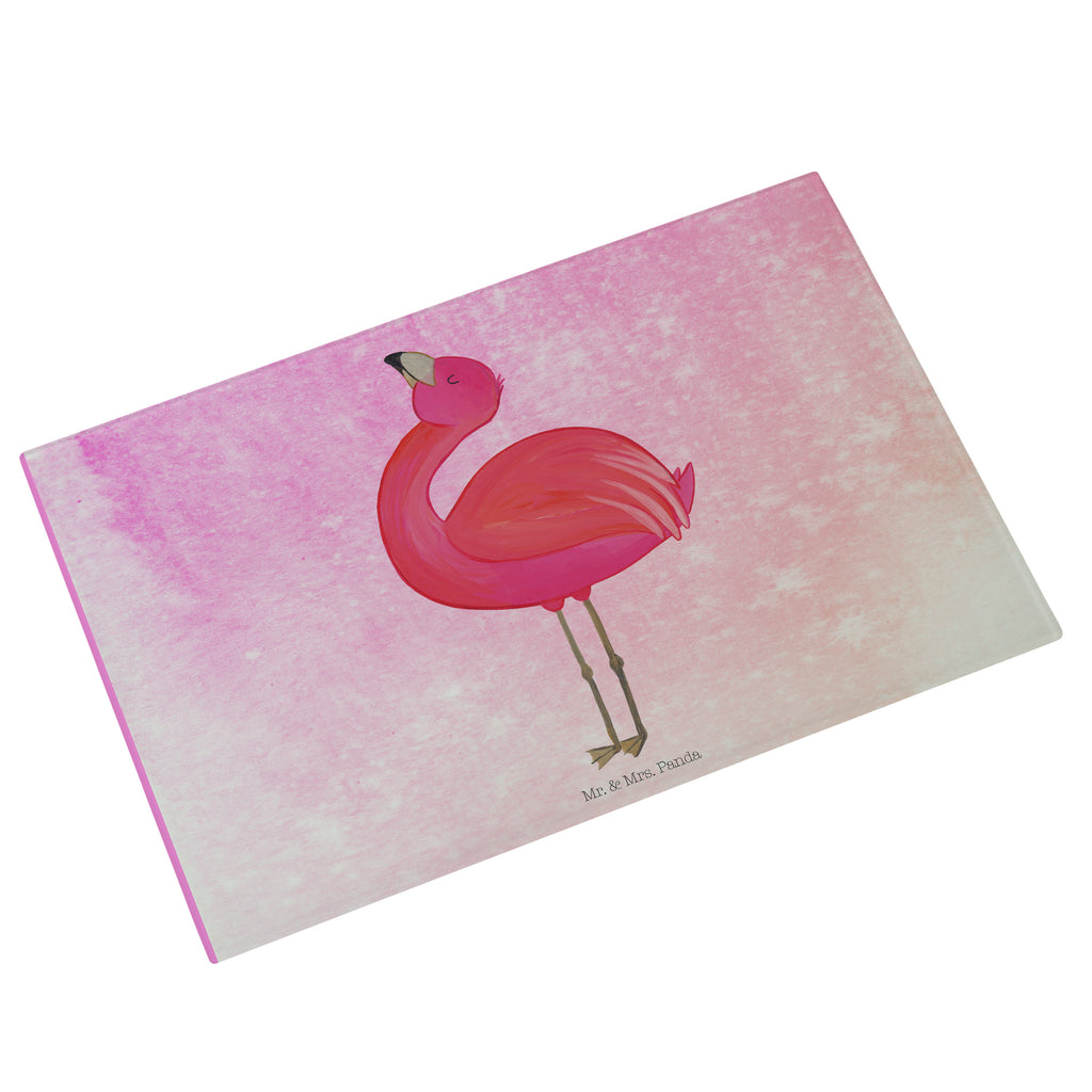Medium Glas Schneidbrett Flamingo stolz Glasschneidebrett, Schneidebrett, Flamingo, stolz, Freude, Selbstliebe, Selbstakzeptanz, Freundin, beste Freundin, Tochter, Mama, Schwester