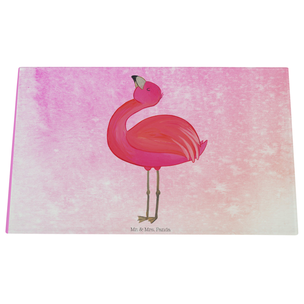 Medium Glas Schneidbrett Flamingo stolz Glasschneidebrett, Schneidebrett, Flamingo, stolz, Freude, Selbstliebe, Selbstakzeptanz, Freundin, beste Freundin, Tochter, Mama, Schwester