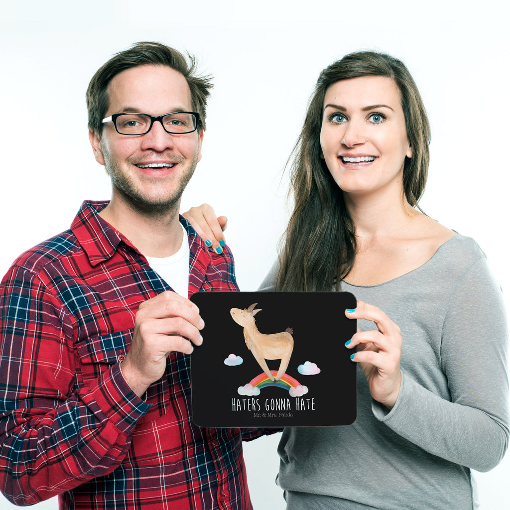 Mauspad Lama Regenbogen Mousepad, Computer zubehör, Büroausstattung, PC Zubehör, Arbeitszimmer, Mauspad, Einzigartiges Mauspad, Designer Mauspad, Lama, Alpaka, Lamas, Regenbogen, Haters gonna hate, Haters, Selbstständig, Außenseiter, Schule, Abi, Hobby, Wolkenland, Freiheit
