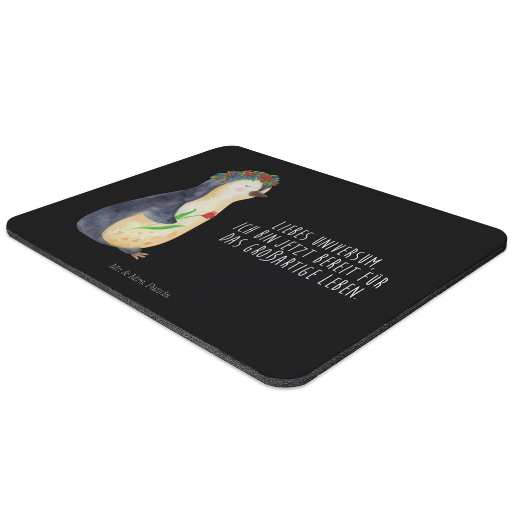 Mauspad Pinguin Blumenkranz Mousepad, Computer zubehör, Büroausstattung, PC Zubehör, Arbeitszimmer, Mauspad, Einzigartiges Mauspad, Designer Mauspad, Pinguin, Pinguine, Blumenkranz, Universum, Leben, Wünsche, Ziele, Lebensziele, Motivation, Lebenslust, Liebeskummer, Geschenkidee