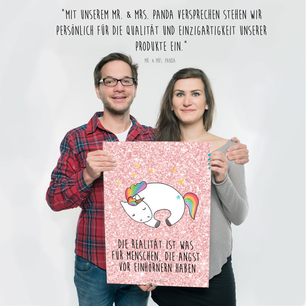 Poster Einhorn Nacht Poster, Wandposter, Bild, Wanddeko, Küchenposter, Kinderposter, Wanddeko Bild, Raumdekoration, Wanddekoration, Handgemaltes Poster, Mr. & Mrs. Panda Poster, Designposter, Kunstdruck, Posterdruck, Einhorn, Einhörner, Einhorn Deko, Pegasus, Unicorn, Träume, Traum, unicorn, Realität, Menschen, Geschenk, Ruhe, Freundin